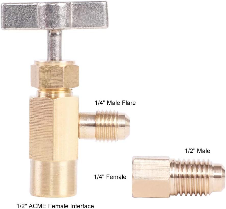 JIFETOR R134A AC Quick Coupler Can Tap Valve HVAC Recharge Kit 9 JIFETOR R134A AC Quick Coupler Can Tap Valve HVAC Recharge Kit - Image 9