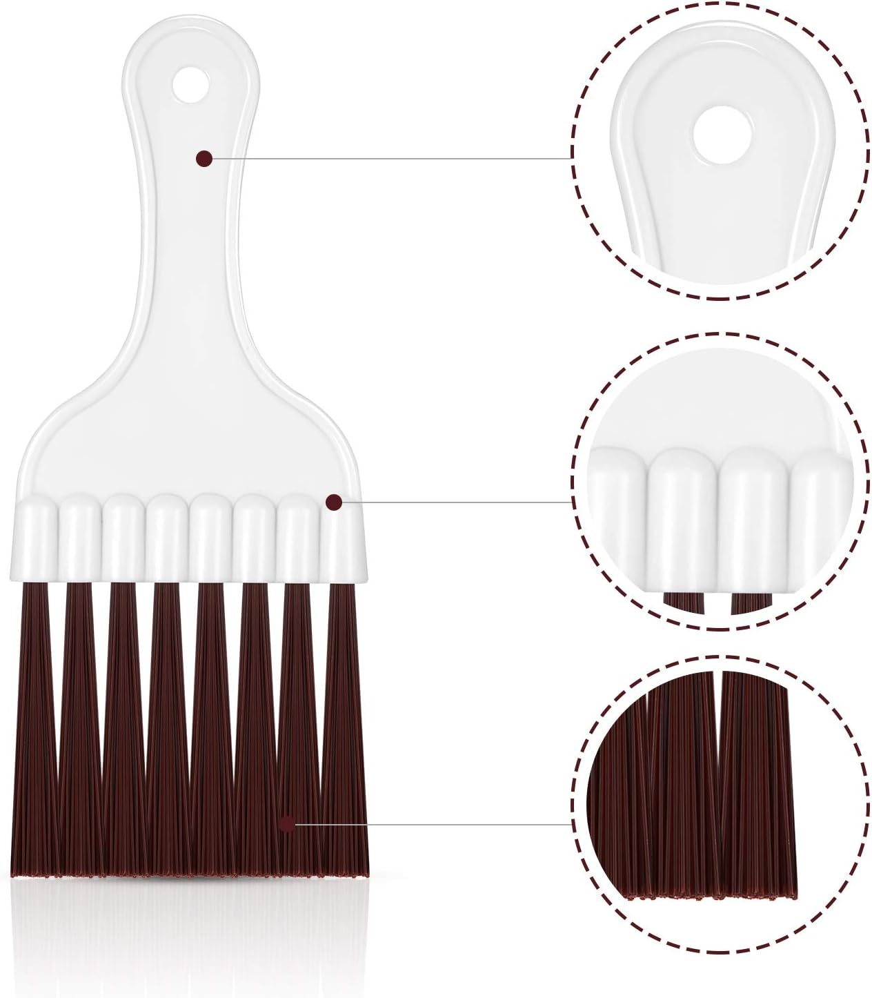Boao 4-Pack HVAC Coil Cleaning Brush for AC Condenser Brown 3 Boao 4-Pack HVAC Coil Cleaning Brush for AC Condenser Brown - Image 3