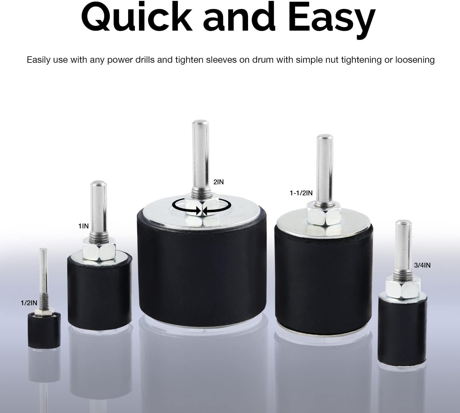 HILTEX 26pc Drum Sander Kit 1/8 1/4 Drive Spindle 80 120 Grit 2 HILTEX 26pc Drum Sander Kit 1/8 1/4 Drive Spindle 80 120 Grit - Image 2