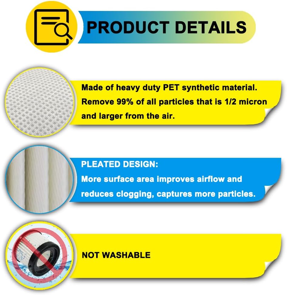3 Pack Milwaukee M18 Vacuum Filters 49-90-1951 for 0882-20 Vac 4 3 Pack Milwaukee M18 Vacuum Filters 49-90-1951 for 0882-20 Vac - Image 4
