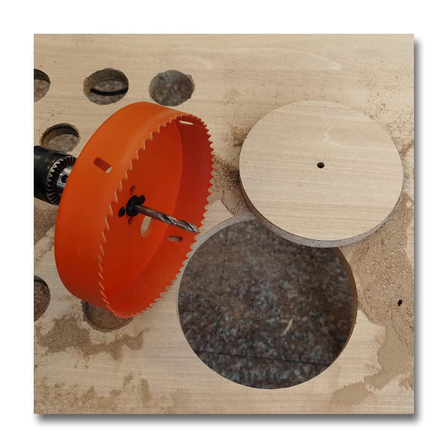 6" Bi-Metal Hole Saw Kit 152mm Metal Wood Plastic Cutter with Arbor 3 6" Bi-Metal Hole Saw Kit 152mm Metal Wood Plastic Cutter with Arbor - Image 3