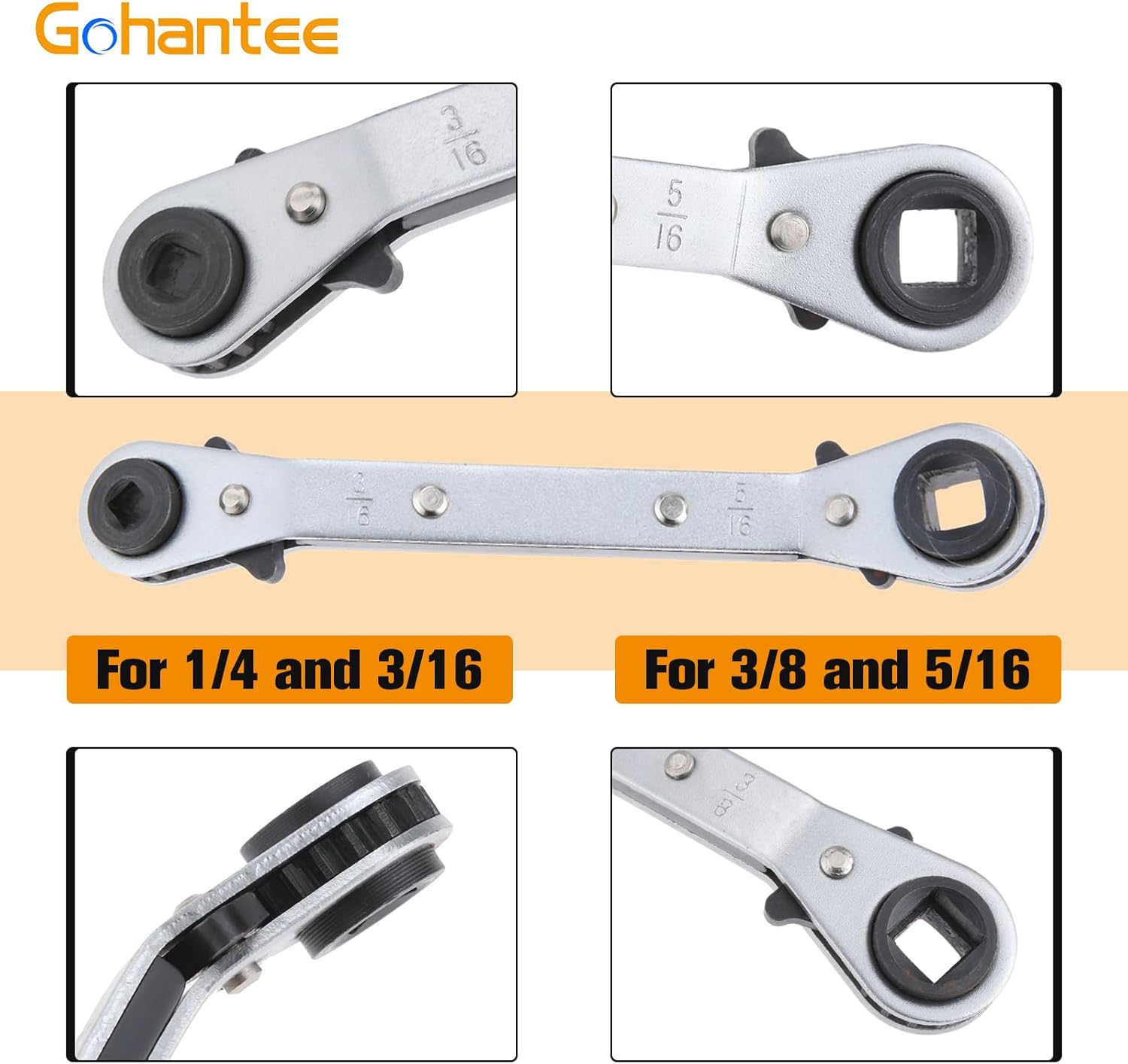 4-in-1 HVAC Ratchet Wrench Set for AC Refrigeration Service Tool 4 4-in-1 HVAC Ratchet Wrench Set for AC Refrigeration Service Tool - Image 4