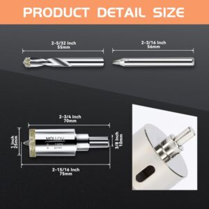 1″ Diamond Hole Saw Kit for Tile Glass Ceramic Marble Cutting