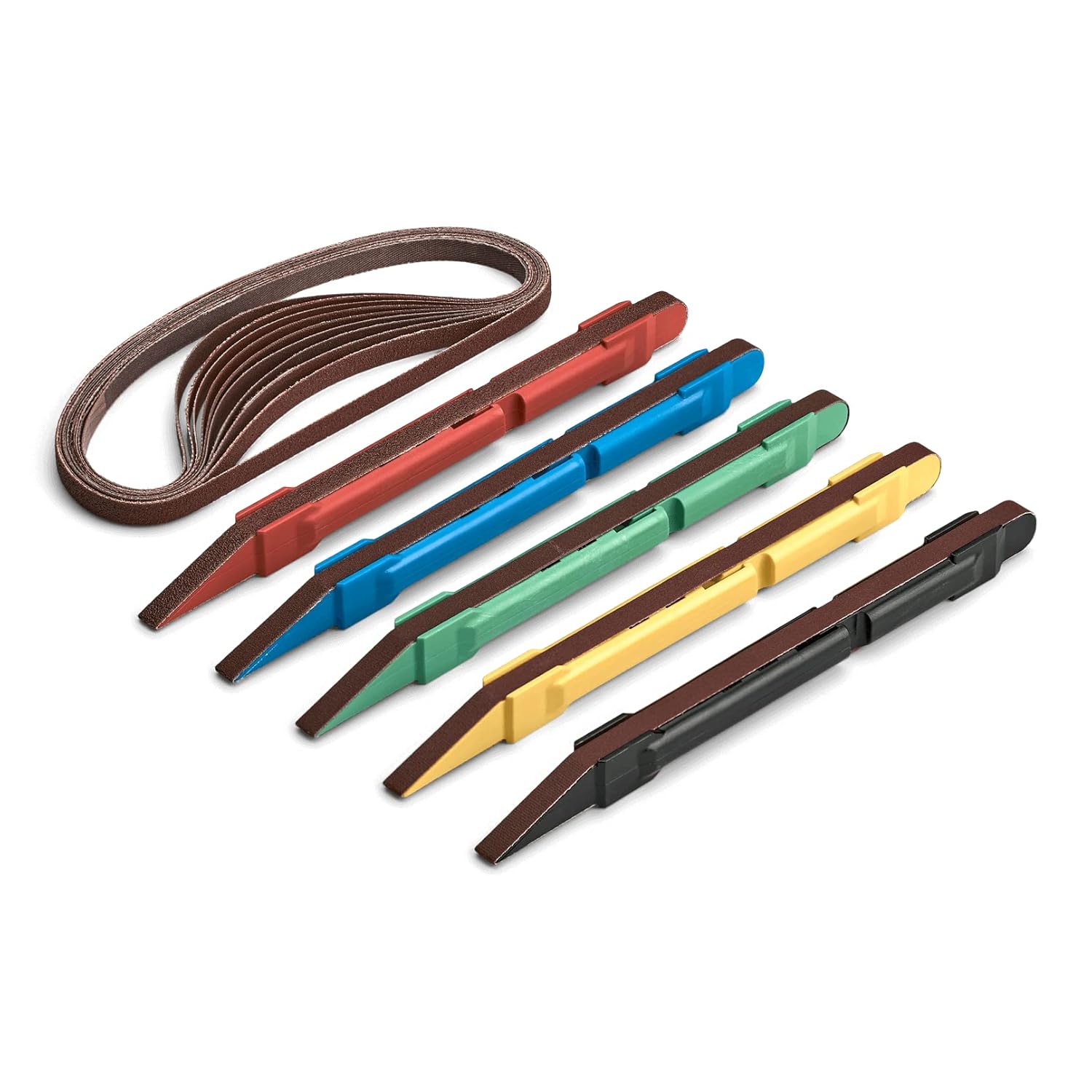 5pc Sanding Detailer Set 120-600 Grit with 10 Belts USA Made 1 micro sander tool