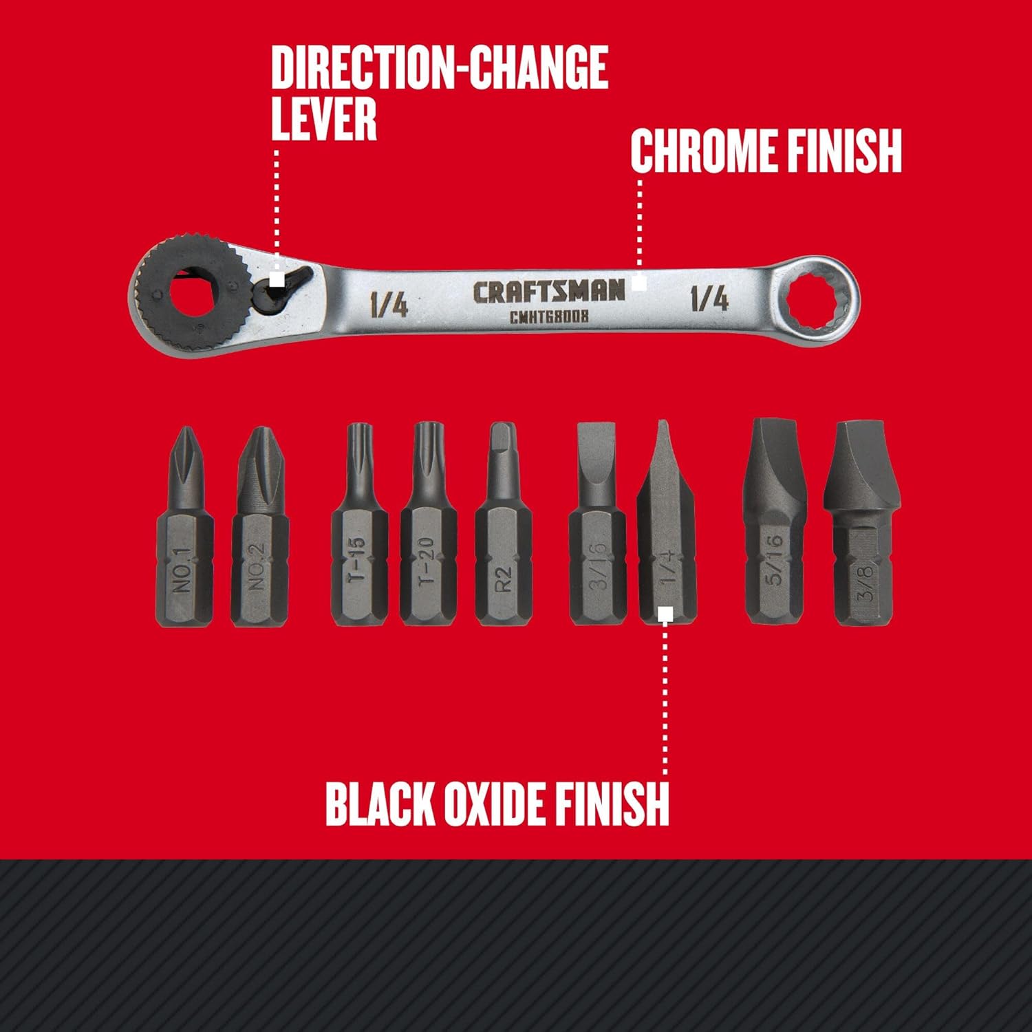 CRAFTSMAN 10-Piece Ratcheting Offset Screwdriver Multi-Bit Set 3 CRAFTSMAN 10-Piece Ratcheting Offset Screwdriver Multi-Bit Set - Image 3