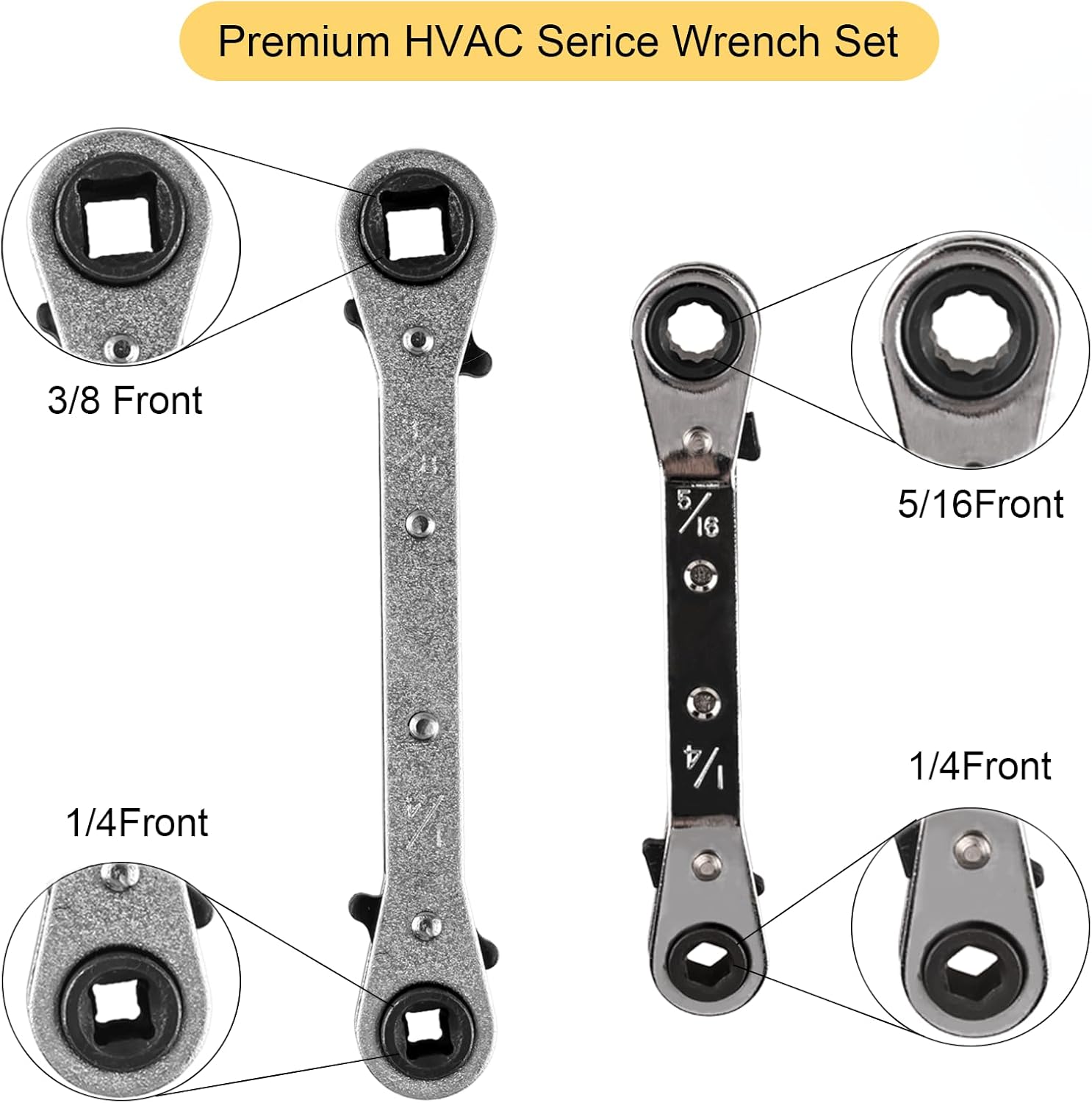 HVAC Valve Core Remover Tool Set with Hex Adapters & Wrench Kit 4 HVAC Valve Core Remover Tool Set with Hex Adapters & Wrench Kit - Image 4