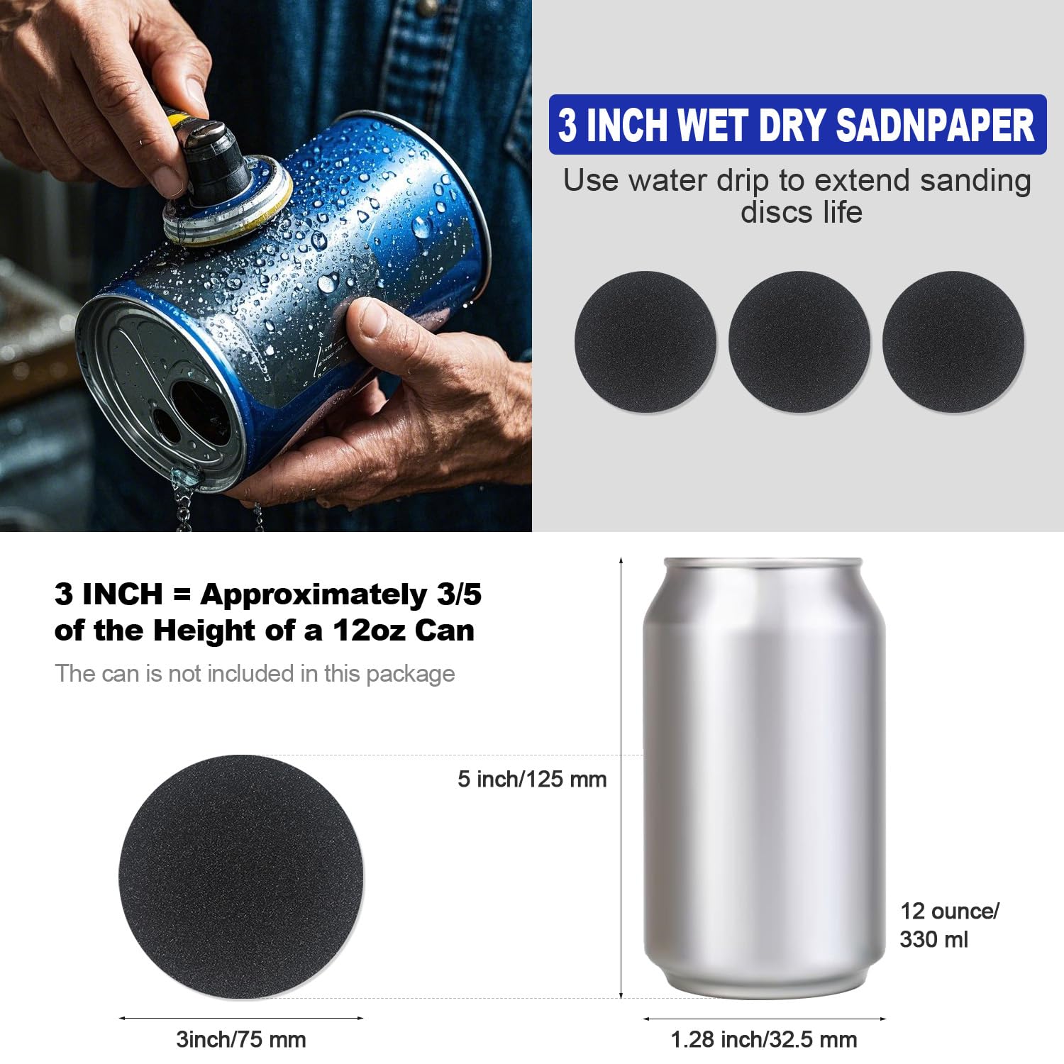 133PC Sanding Disc Kit 3in Hook Loop Pad Car Wood Metal Polish 4 133PC Sanding Disc Kit 3in Hook Loop Pad Car Wood Metal Polish - Image 4