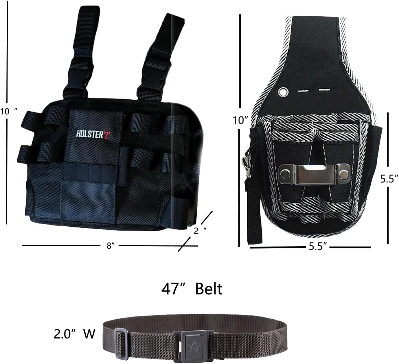 Holster Z 2.0 Electrician Tool Pouch Set with Belt Clip 2 Holster Z 2.0 Electrician Tool Pouch Set with Belt Clip - Image 2