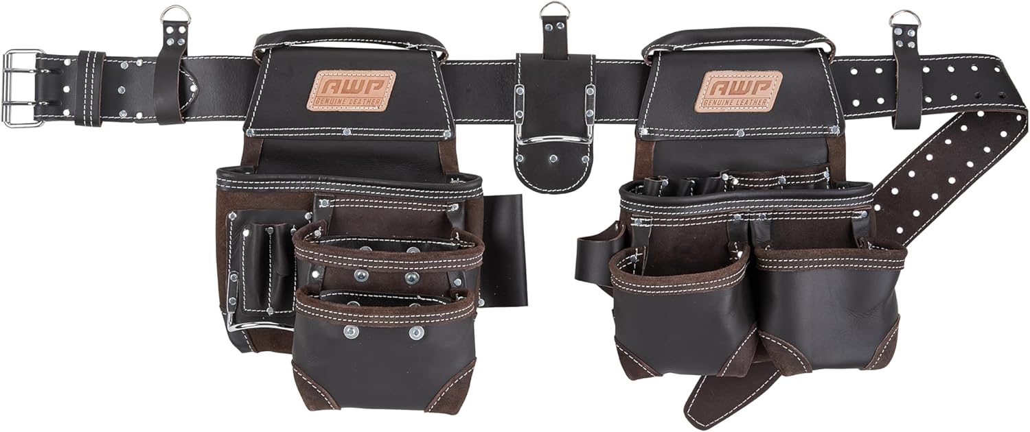 AWP Premium Durable Tool Belt Rig Organizer for Professionals 1 AWP Tool Belt, Tool Rig, Durable, Premium Tool Belt Organizer