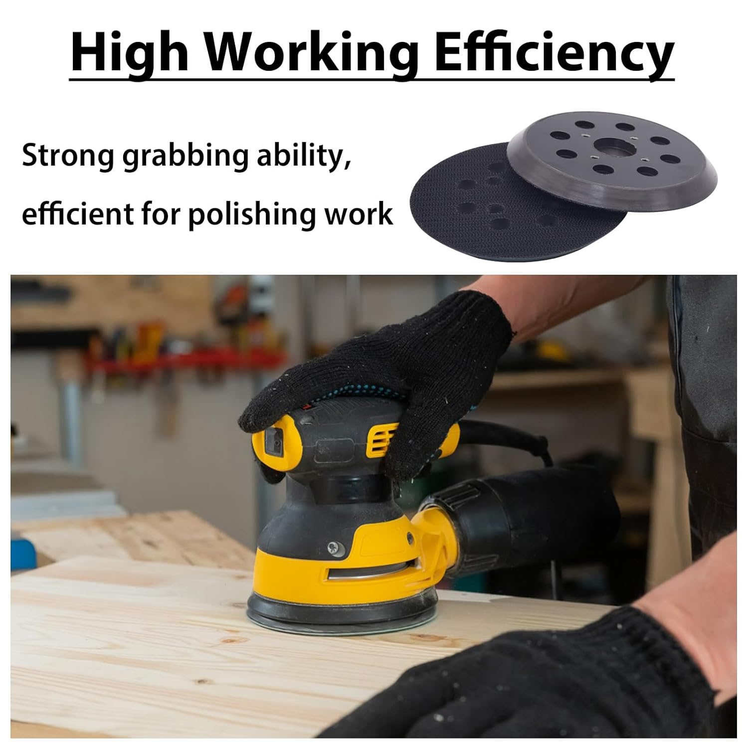 5" Orbital Sander Pad 8-Hole Fits Ryobi Milwaukee Ridgid Craftsman 5 5" Orbital Sander Pad 8-Hole Fits Ryobi Milwaukee Ridgid Craftsman - Image 5