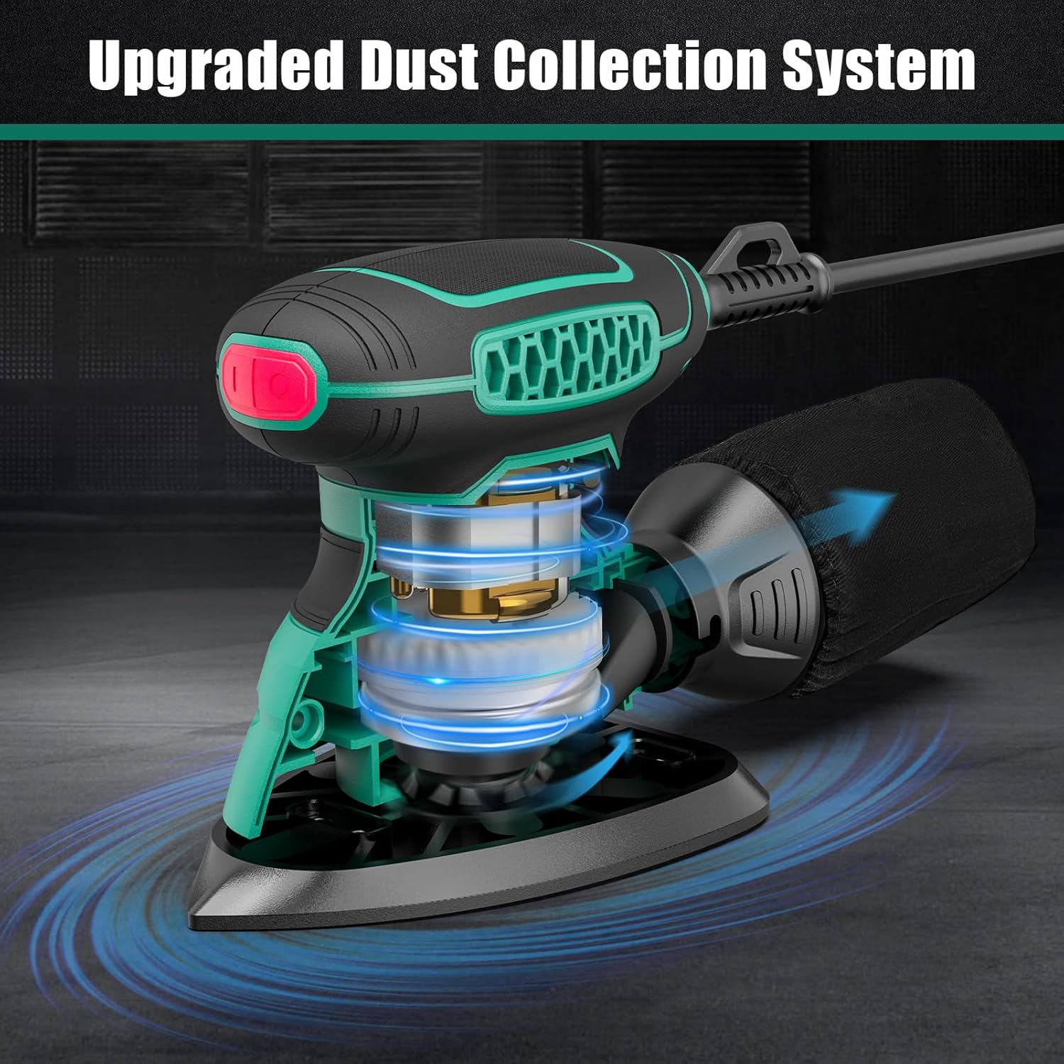 HYCHIKA Detail Sander 13000 OPM Palm Sander with Dust Collection
``` 3 HYCHIKA Detail Sander 13000 OPM Palm Sander with Dust Collection
``` - Image 3