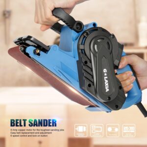 8 Amp Belt Sander 3×21 Variable Speed Dust Bag Wood Polisher