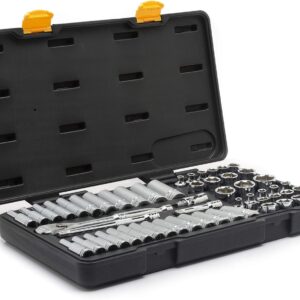 GEARWRENCH 56pc 3/8 Drive 6-Point Socket Set SAE Metric 120XP
