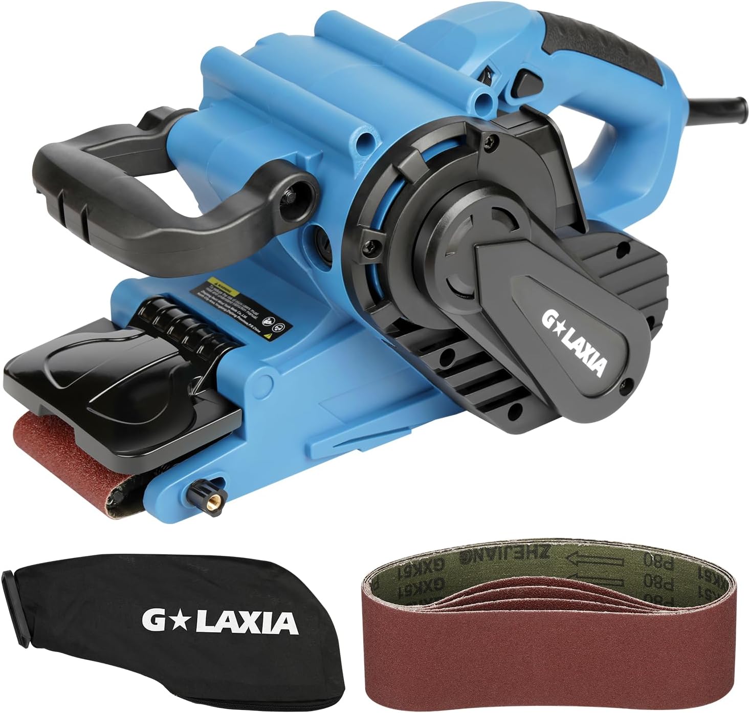 8 Amp Belt Sander 3x21 Variable Speed Dust Bag Wood Polisher 1 sander tool belt