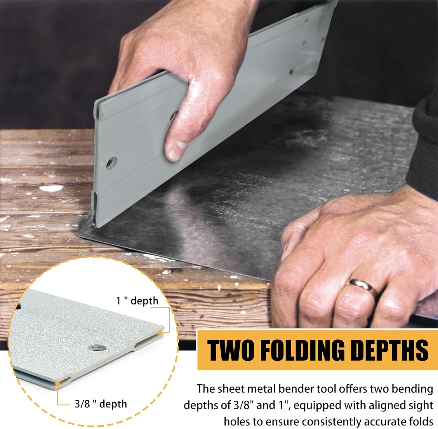 12" Metal Bender Hand Tool for HVAC Ductwork & Roofing 3/8"-1" 4 12" Metal Bender Hand Tool for HVAC Ductwork & Roofing 3/8"-1" - Image 4