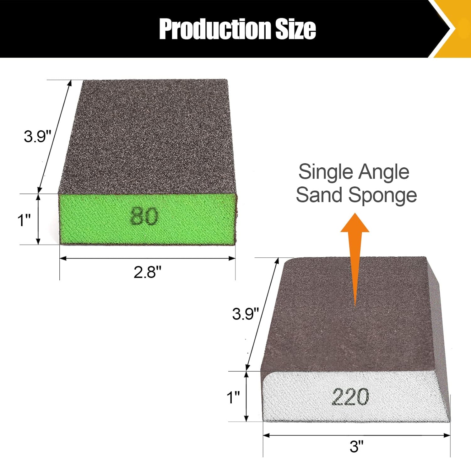 BOSHCRFAT 10pk Washable Sanding Blocks 60-220 Grit Wood Metal Drywall 3 BOSHCRFAT 10pk Washable Sanding Blocks 60-220 Grit Wood Metal Drywall - Image 3