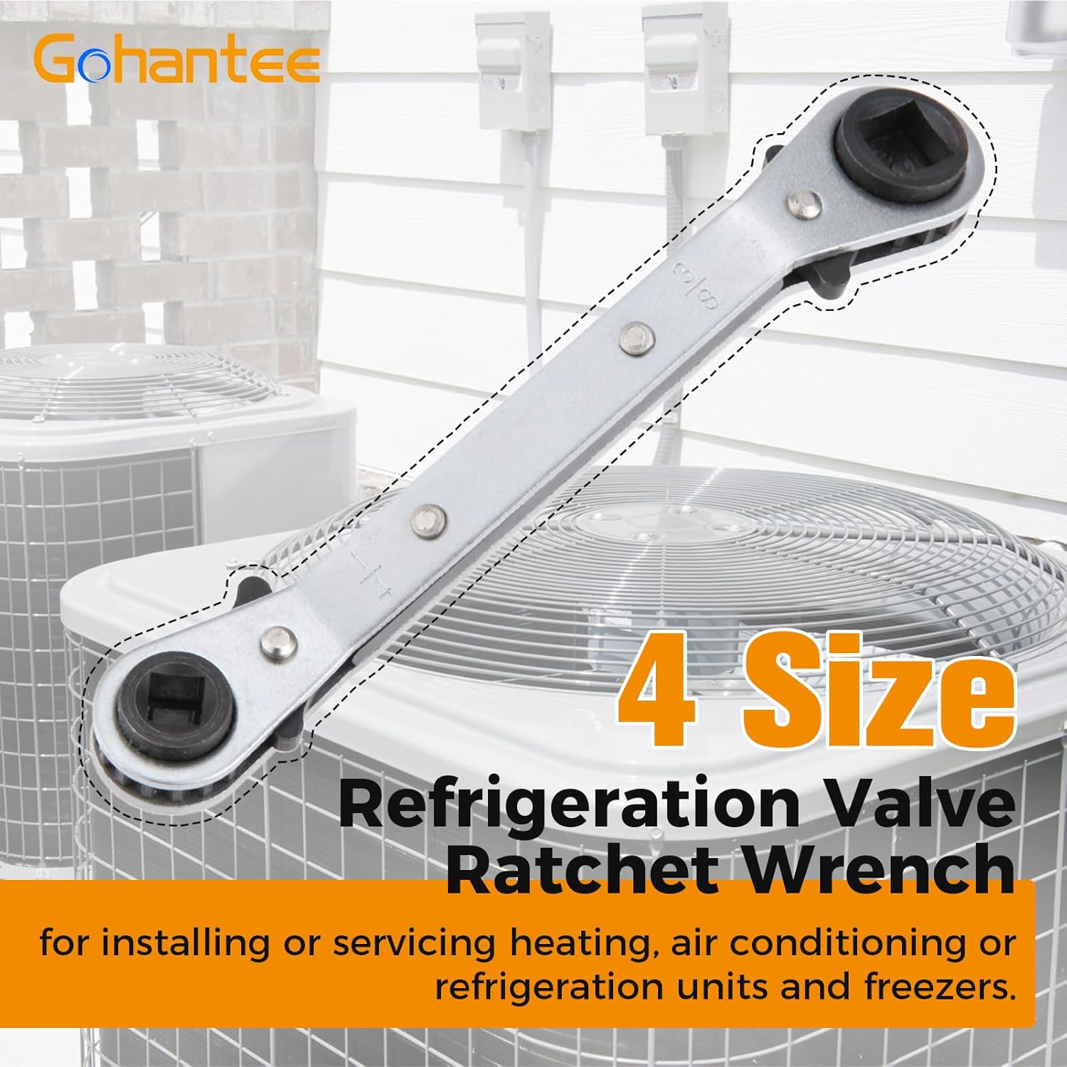 4-in-1 HVAC Ratchet Wrench Set for AC Refrigeration Service Tool 2 4-in-1 HVAC Ratchet Wrench Set for AC Refrigeration Service Tool - Image 2