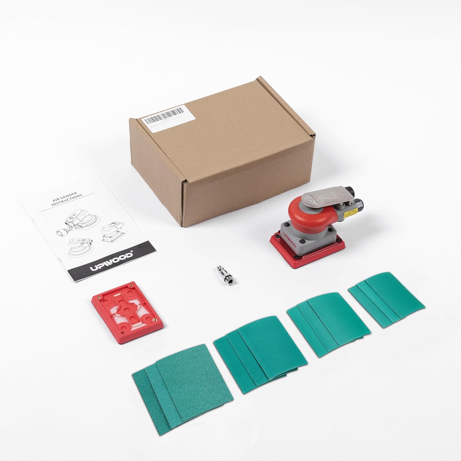 Pneumatic Palm Sander 3x4" 10000 RPM Orbital Air Sander Kit (Note: 64 characters) 2 Pneumatic Palm Sander 3x4" 10000 RPM Orbital Air Sander Kit
(Note: 64 characters) - Image 2
