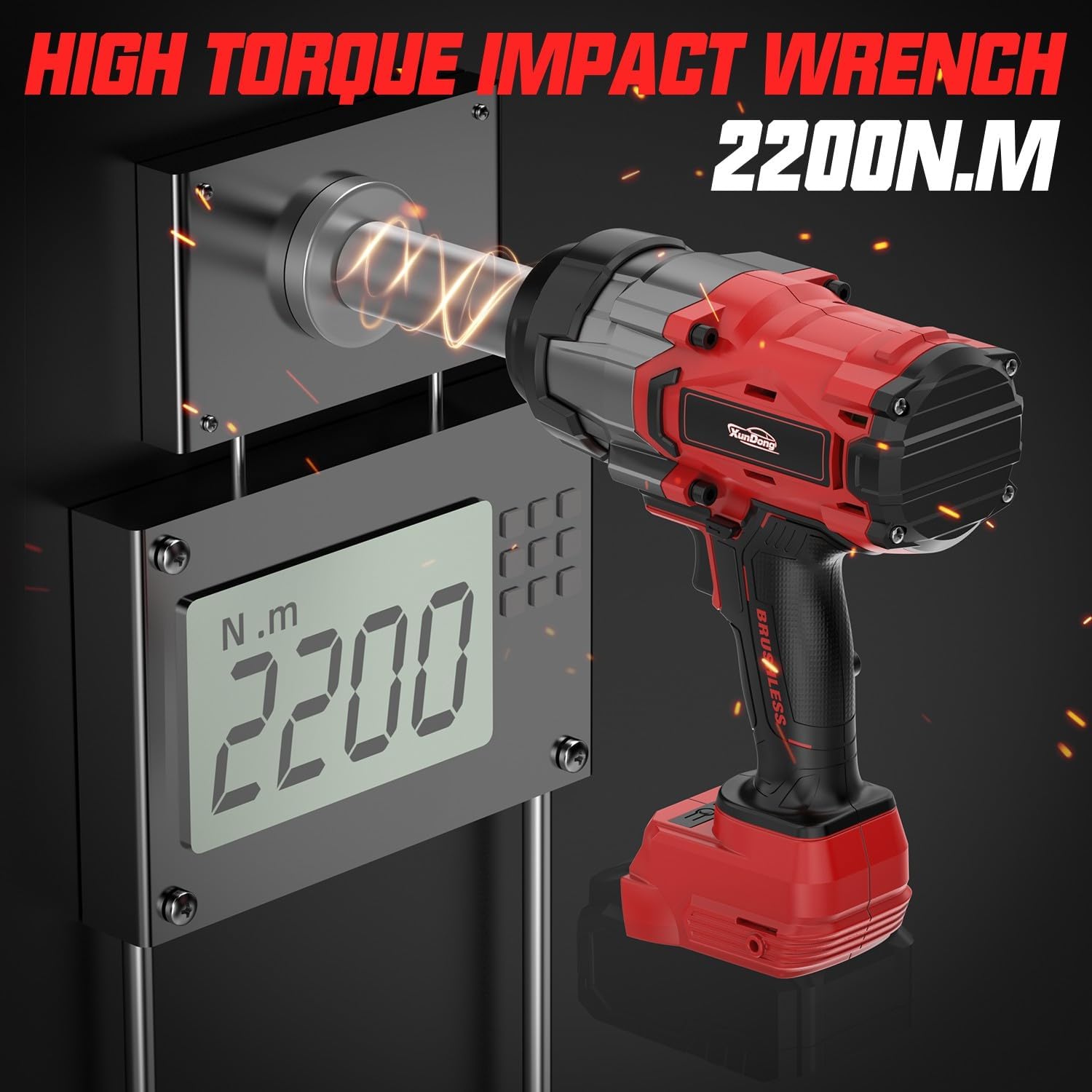 Milwaukee 18V Cordless Impact Wrench 1/2" 1600 Ft-Lbs Brushless 8 Milwaukee 18V Cordless Impact Wrench 1/2" 1600 Ft-Lbs Brushless - Image 8