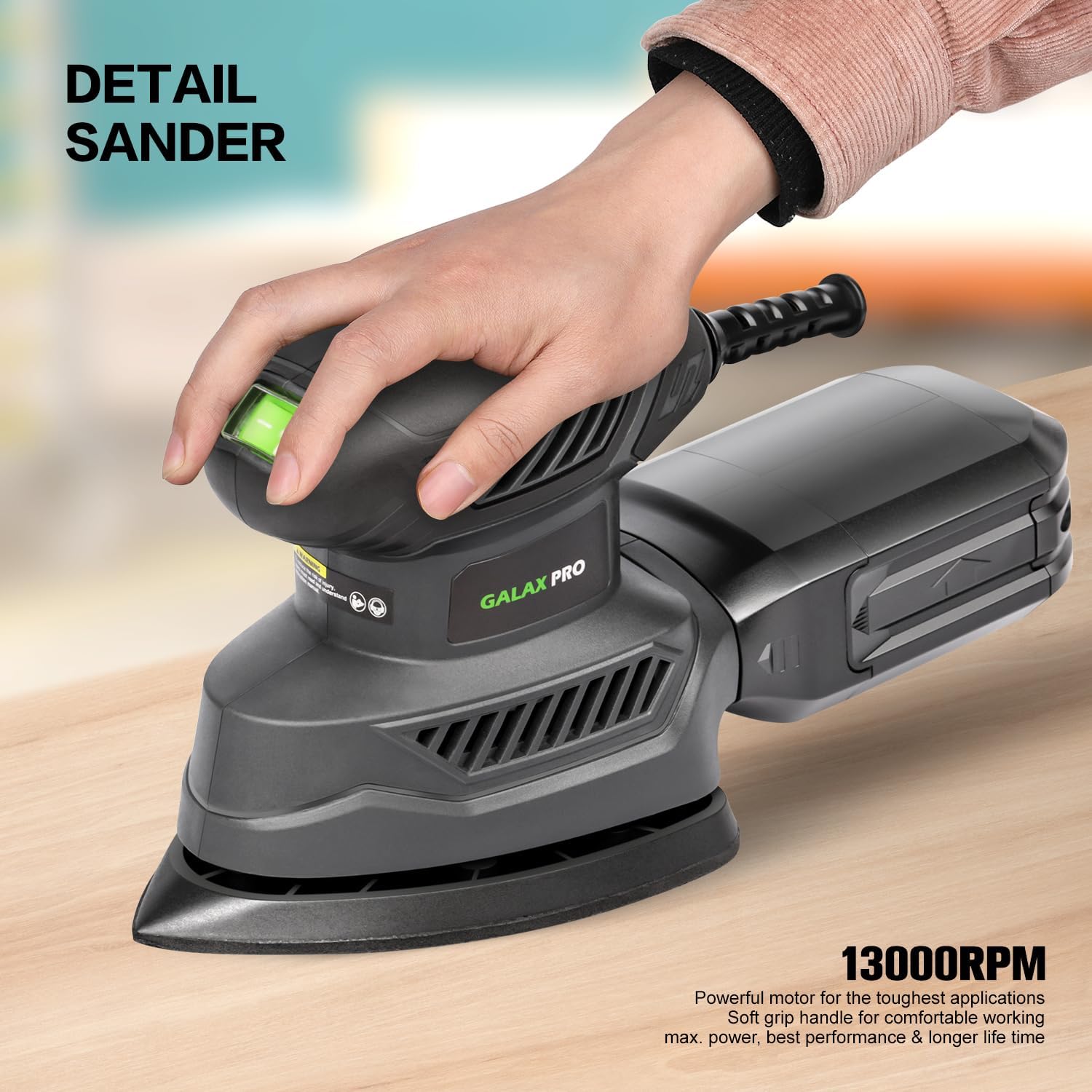GALAX PRO 1.1A Detail Sander 13000 OPM with 20 Sandpapers Kit 2 GALAX PRO 1.1A Detail Sander 13000 OPM with 20 Sandpapers Kit - Image 2
