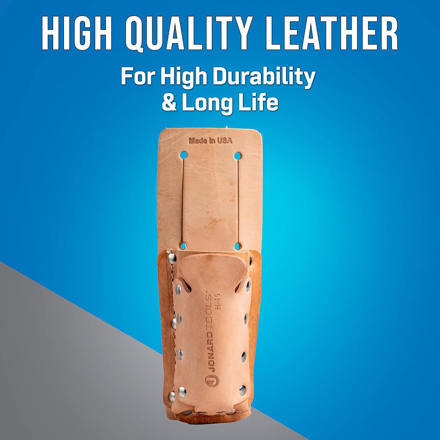 Jonard H-45 Leather Tool Belt Pouch 2 Pocket for Electricians 6 Jonard H-45 Leather Tool Belt Pouch 2 Pocket for Electricians - Image 6