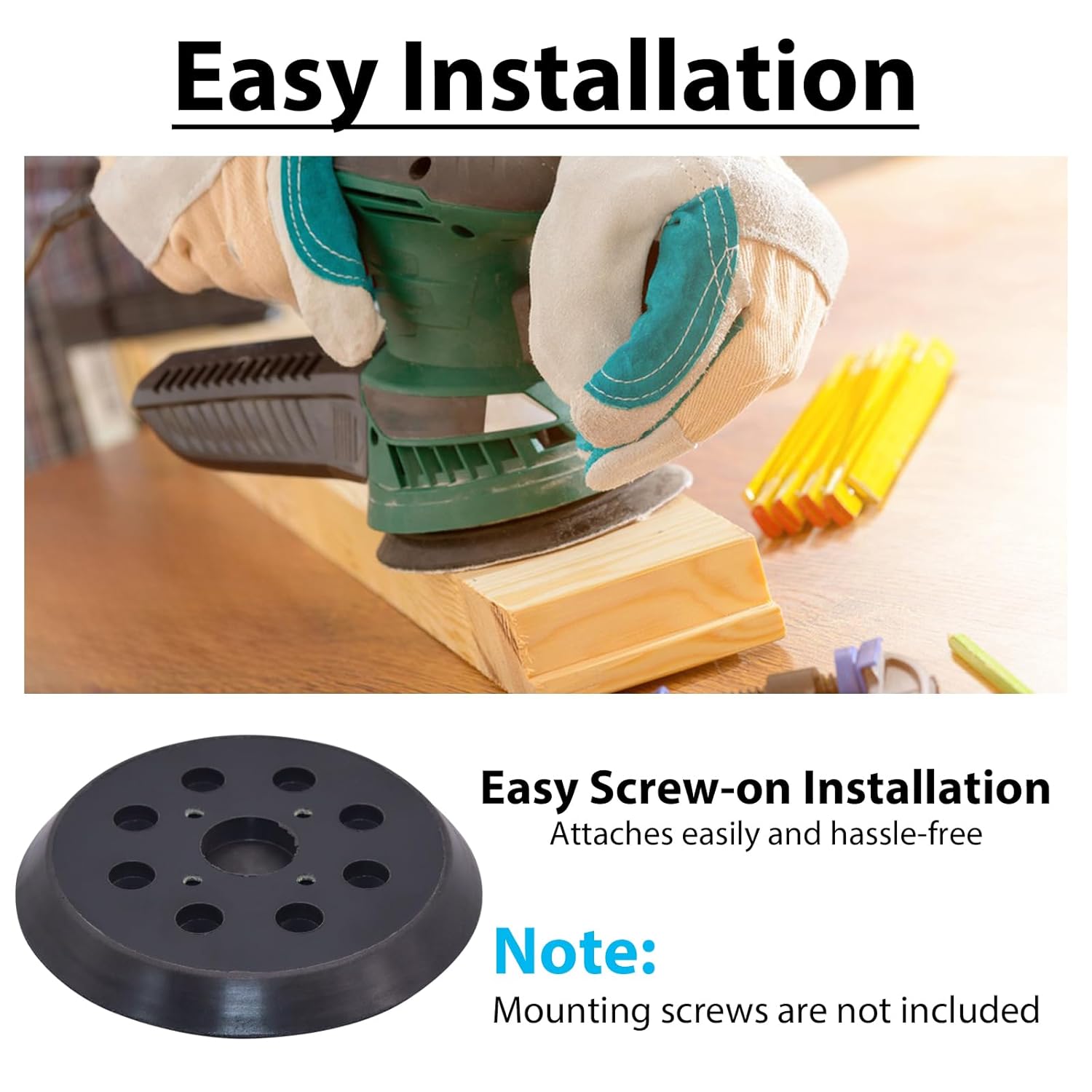 5" Orbital Sander Pad 8-Hole Fits Ryobi Milwaukee Ridgid Craftsman 6 5" Orbital Sander Pad 8-Hole Fits Ryobi Milwaukee Ridgid Craftsman - Image 6