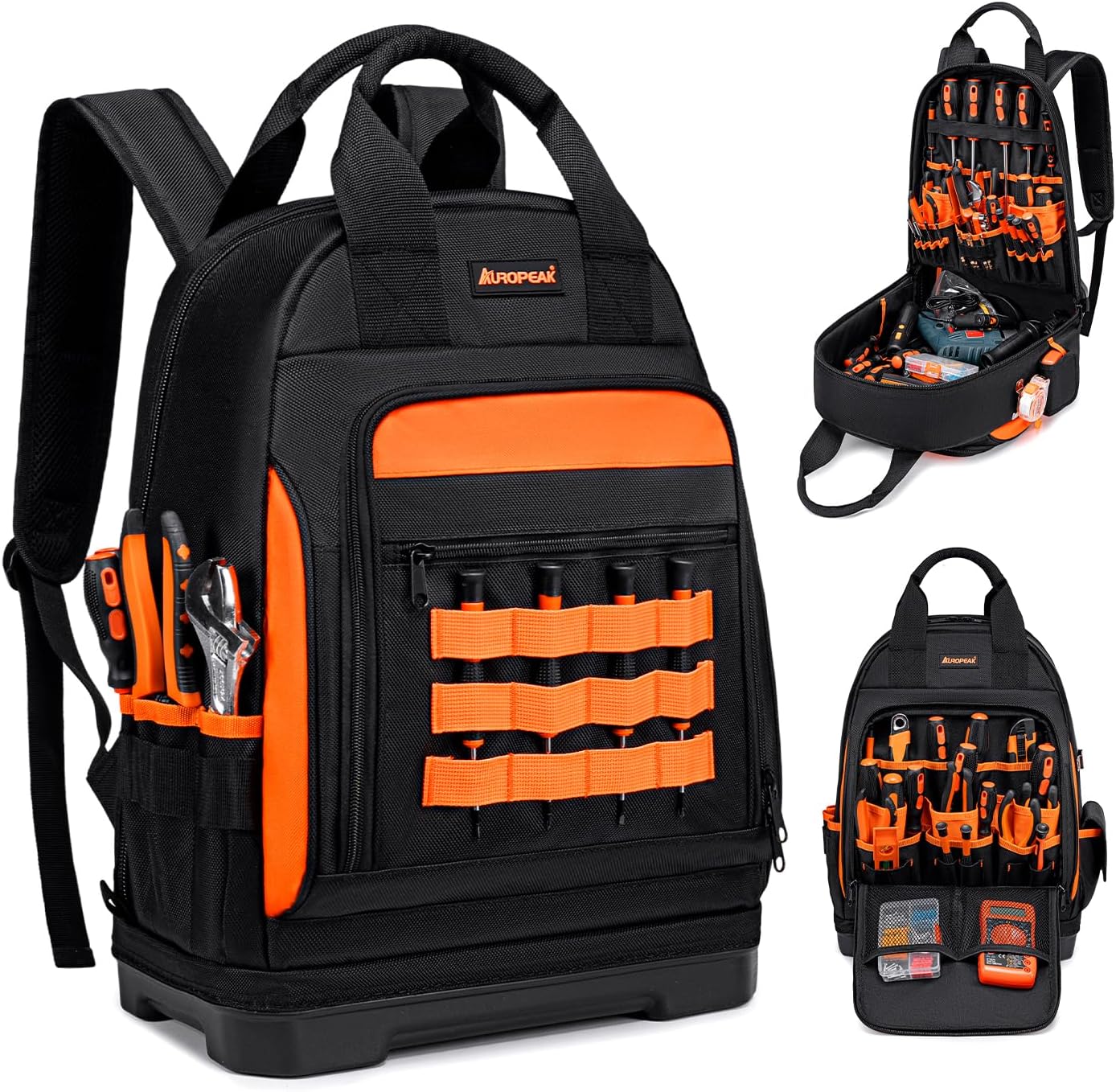Heavy Duty 77-Pocket Tool Backpack Water-Resistant HVAC Electrician Bag 1 hvac tools backpack