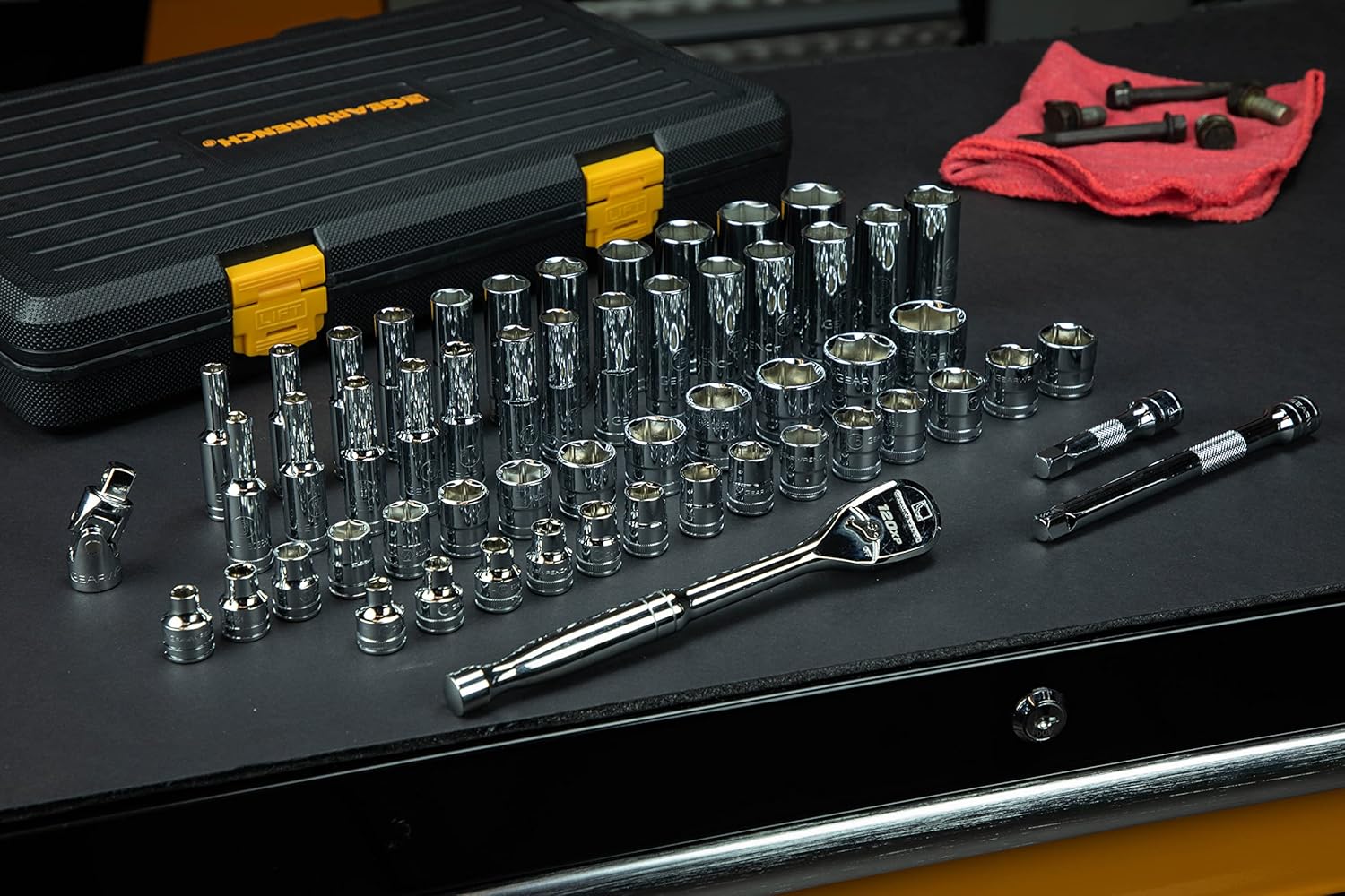 GEARWRENCH 56pc 3/8 Drive 6-Point Socket Set SAE Metric 120XP 5 GEARWRENCH 56pc 3/8 Drive 6-Point Socket Set SAE Metric 120XP - Image 5