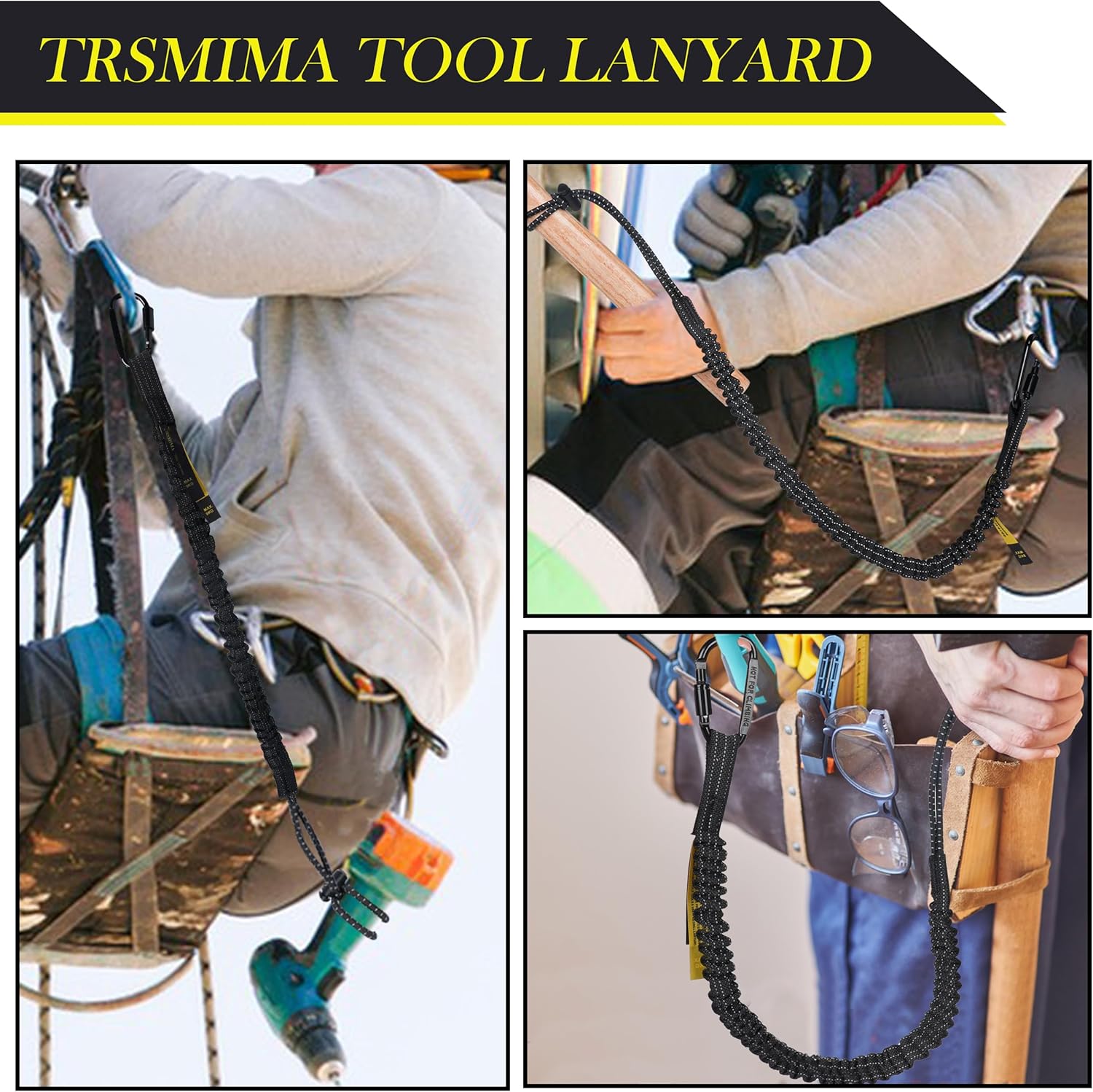 TRSMIMA 5 Pack Tool Lanyard Safety Tether with Carabiner Clips 9 TRSMIMA 5 Pack Tool Lanyard Safety Tether with Carabiner Clips - Image 9