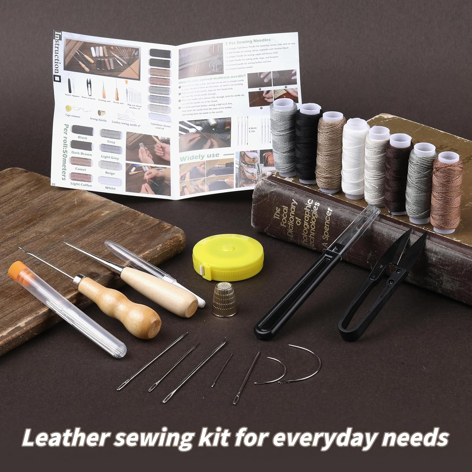 BAGERLA Heavy Duty Upholstery Repair Kit with Awl Thread Needles 4 BAGERLA Heavy Duty Upholstery Repair Kit with Awl Thread Needles - Image 4
