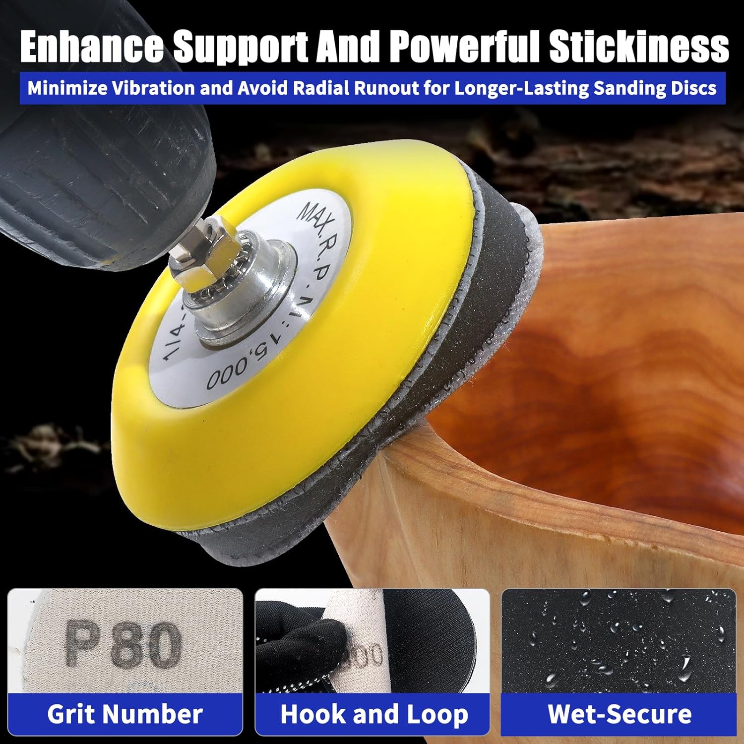 133PC Sanding Disc Kit 3in Hook Loop Pad Car Wood Metal Polish 7 133PC Sanding Disc Kit 3in Hook Loop Pad Car Wood Metal Polish - Image 7