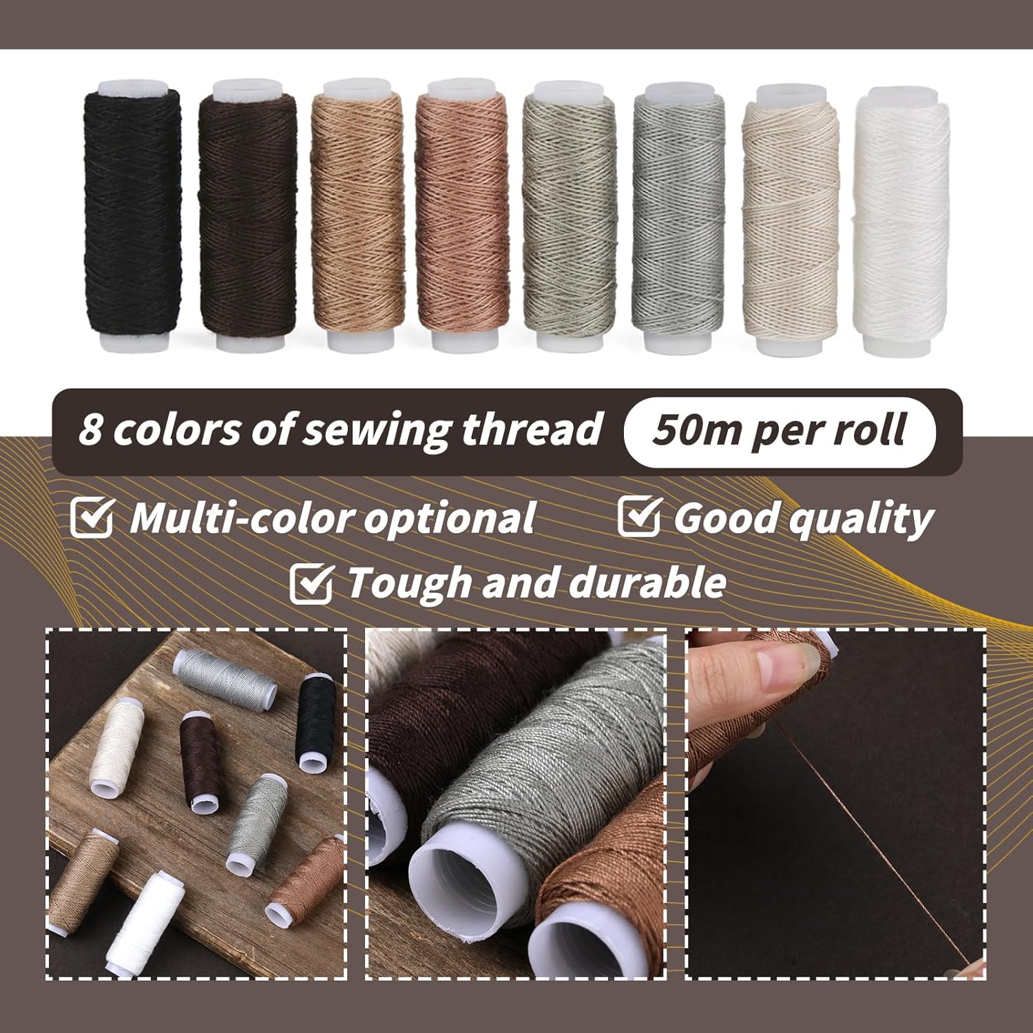 BAGERLA Heavy Duty Upholstery Repair Kit with Awl Thread Needles 5 BAGERLA Heavy Duty Upholstery Repair Kit with Awl Thread Needles - Image 5
