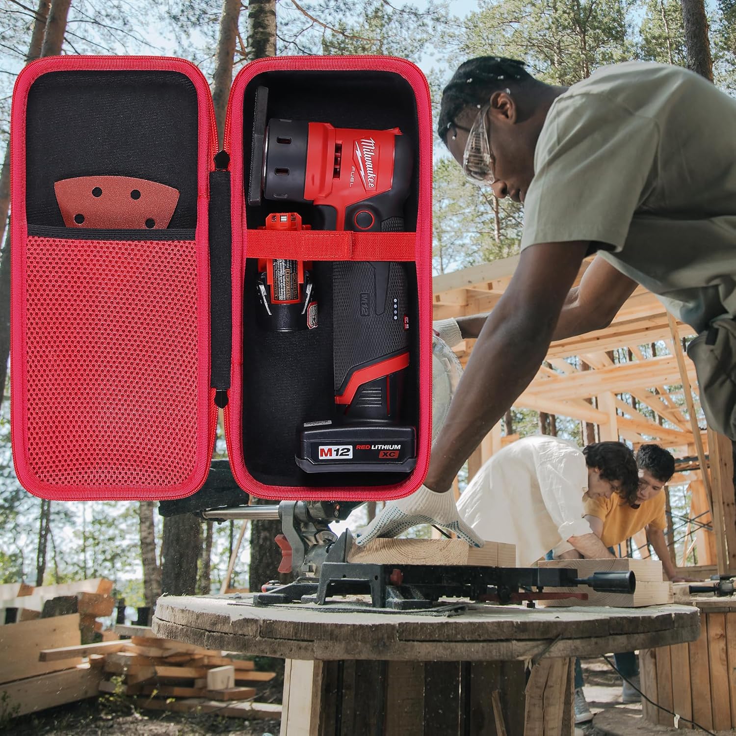 khanka Hard Case for Milwaukee 2531-20 12V Orbital Sander Storage 6 khanka Hard Case for Milwaukee 2531-20 12V Orbital Sander Storage - Image 6