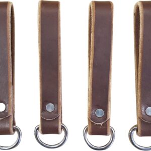 Heavy Duty Leather Tool Belt Accessories (Suspender Loop Attachment 4-Pack)