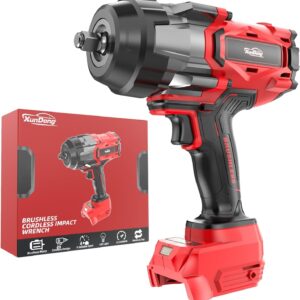 Cordless Impact Wrench 1/2" for Milwaukee 18V Battery, 1600Ft-lbs(2200N.m) High Torque Impact Gun Heavy Duty, Brushless Electric Power Impact Driver with 4 Speed Modes & LED Work Light (No battery)