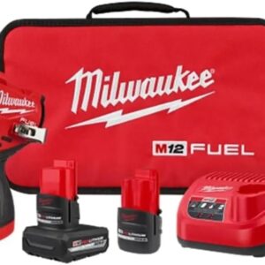 Milwaukee 2563-22 M12 FUEL 1/2" Stubby Impact Wrench Kit, 2 Batteries, Charger, Case