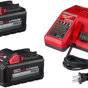 Milwaukee M18 18-Volt Lithium-Ion High Output Starter Kit with Two 6.0 Ah Battery and Charger (48-59-1862S)