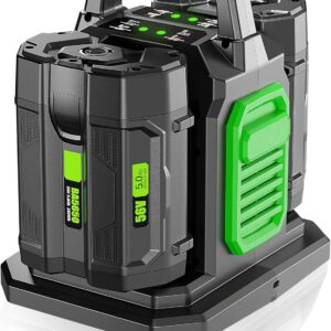 Replacement for EGO 56V Dual Battery Charger CH2800,Compatible with EGO 56V Batttery BA2800 BA4200 BA1400,for EGO Power+ CH2100 56-Volt Lithium-ion Dual Port Charger (Battery Not Included)