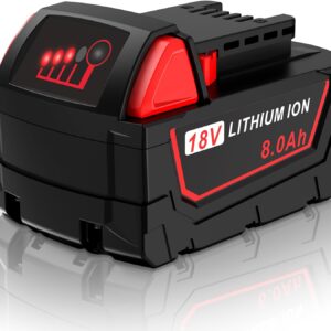 18V 8.0Ah Replacement for Milwaukee Mk18 Battery 48-11-1850 48-11-1840 48-11-1852 48-11-1815 Cordless Power Tools Battery