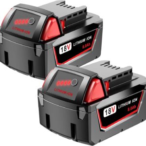 2 Pack 18v 8.0 Ah m18 Batteries Replacement for Milwaukee 48-11-1880 18v Max Battery Cordless Tool 2646-22CT,2643-21CT,2641-21CT,2646-21CT,2646-20 Lithium-Ion Battery Pack