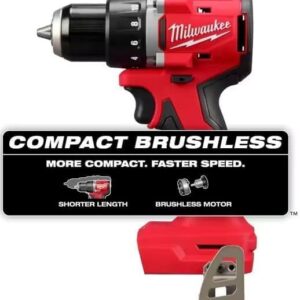 Milwaukee M18 18V Brushless Cordless 1/2″ Drill Driver Tool Only