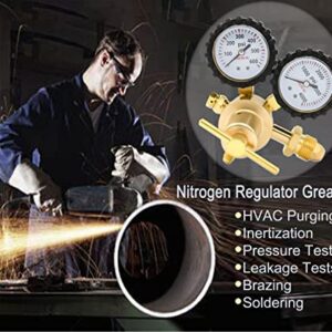 NAKAO Nitrogen Regulator 0-600PSI CGA580 HVAC Tank Heavy Duty