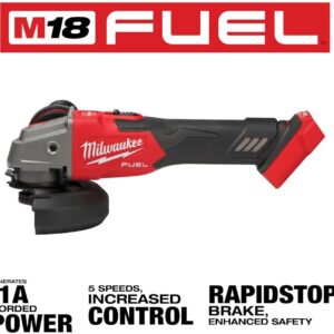 Milwaukee M18 5″ Cordless Angle Grinder with Variable Speed Brake