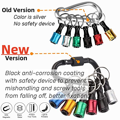 6PC Quick-Change Bit Holder Keychain 1/4" Hex Aluminum Drill Adapter 4 6PC Quick-Change Bit Holder Keychain 1/4" Hex Aluminum Drill Adapter - Image 4