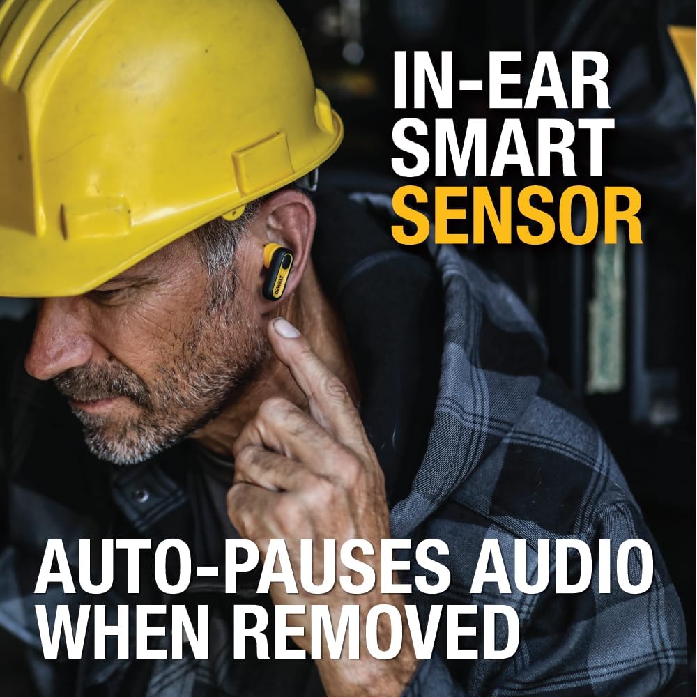 DEWALT Bluetooth Earbuds 30Hr Battery Wireless Jobsite Headphones 6 DEWALT Bluetooth Earbuds 30Hr Battery Wireless Jobsite Headphones - Image 6