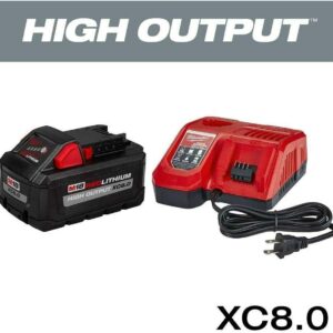 Milwaukee M18 8.0Ah High Output Battery and Charger Starter Kit