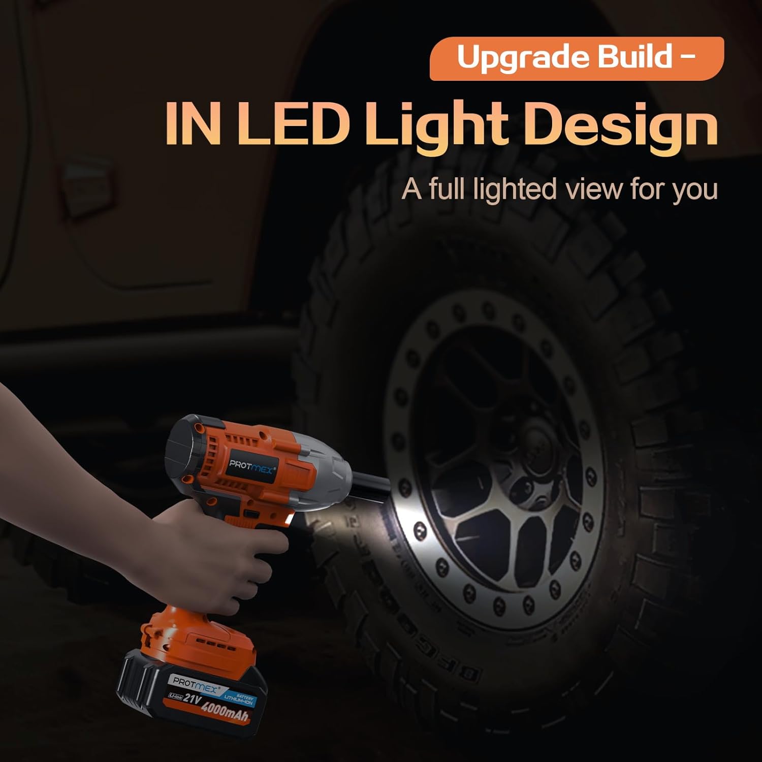 ```
21V Cordless Impact Wrench 665 Ft-lbs 2 Batteries 19pc Set
``` 6 ```
21V Cordless Impact Wrench 665 Ft-lbs 2 Batteries 19pc Set
``` - Image 6
