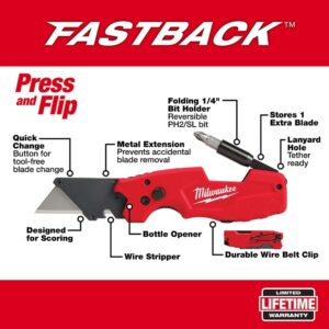 Fastback 6-in-1 Utility Knife – Folding Multi-Tool EDC Blade