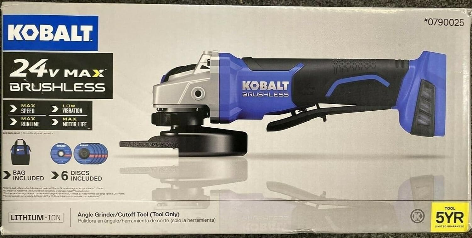 Kobalt 24V Max Cordless Angle Grinder 5-Inch Power Tool 1 sander tool kobalt