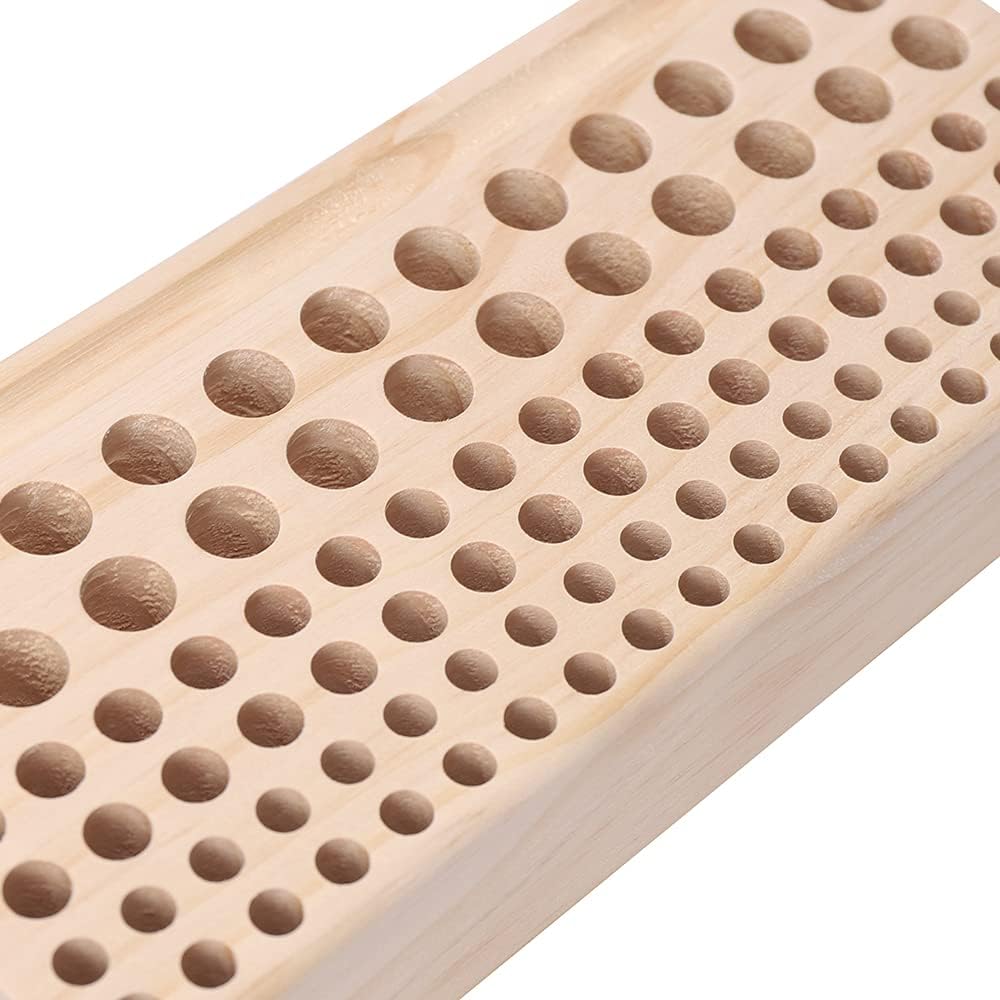 Leather Craft Tool Organizer 98 Holes Wood Stand Storage Rack Box 3 Leather Craft Tool Organizer 98 Holes Wood Stand Storage Rack Box - Image 3